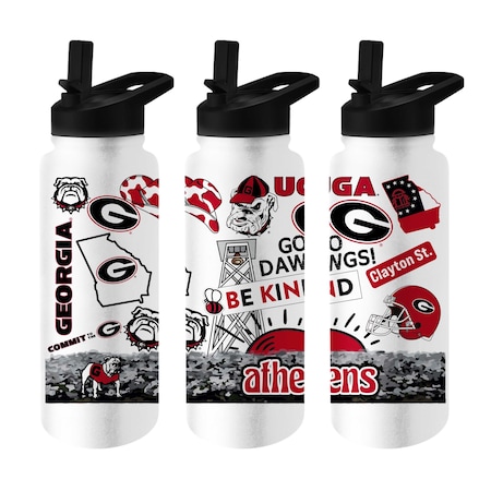 Logo Brands Georgia 34oz Native Quencher Bottle 142-S34QB-63